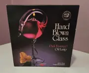Vintage Lamplight Farms Clear Blown Glass Flamingo Oil Lamp w/ Wick