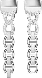 Abanen Crystal Alloy Bands for Fitbit Charge 6/Charge 5, Bling Bands Adjustable Women Hollow-carved Lightweight Wristbands Strap Bracelet for Fitbit Charge 5 Advanced Tracker
