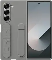 Silicone Stand Phone Case with Grip for Samsung Galaxy Z Fold 6, Grey