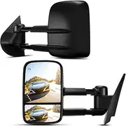 PHILTOP Towing Mirror fit for 2011-2018 1500 2500 3500, 2009-2010 Ram 1500, 2010 Ram 2500 3500,Left Diver Side Mirror Power Adjustable Powered Heated Folding With Turn Signal Light, Puddle light