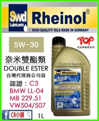 在飛比找Yahoo!奇摩拍賣優惠-萊茵 SWD Rheinol Primus 5W30 5W-