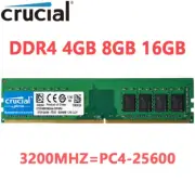 Crucial DDR4 4GB 8GB 16GB 3200Mhz PC4-25600 288pins Desktop Memory Dimm Ram