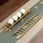 Multi-purpose Bamboo Ladder Cup Holder Tea Cup Drainer Rack Desktop Ornament