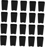 Milisten 20pcs Plastic Square Nursery Pots for Balcony Succulent and Flower Planting for Seedlings Lightweight and Durable for Garden Use