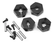 MST 6mm Aluminum Hex Wheel Hubs (Black) (4) [MXS-820122BK]