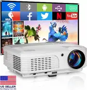 *NEW* WIKISH® WiFi Bluetooth Video Portable HD LCD Android Theater Projector