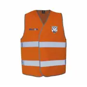 Canterbury Bulldogs NRL Hi Viz Work Vest With Reflective Tape Orange