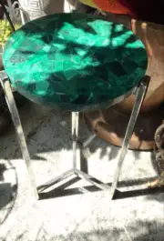 Malachite Coffee Counter Desk Table, Console Bar Table, Random Console Decors