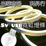 現貨【光華商場 利昇行】USB 5V低電壓燈條軟條燈 柔性霓虹燈條 防水燈條 LED軟條燈帶5V燈條USB燈條DIY霓虹