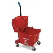 Carlisle Foodservice Mop Bucket and Wringer,Red,6 1/2 gal 3690805 Carlisle
