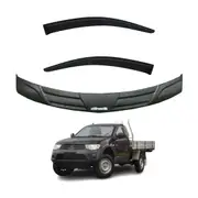 Weather Shields + Bonnet Protector for Mitsubishi Triton Single Cab 2006-2015