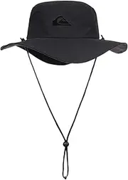 [Quiksilver] Men's Bushmaster Sun Protection Floppy Visor Bucket Hat, Stealth