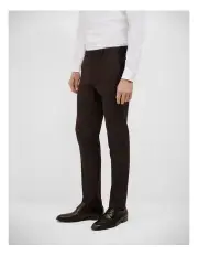 [Politix] Prince Of Wales Tailored Pant in Burgundy