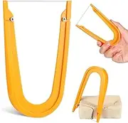 Lothee Pottery Clay Wire Cutter 5.12 x 3.35 Inch Yellow Ceramic Cut Off Tools Hand Pottery Tools and Supplies for Artists Cutting Mud Handcraft