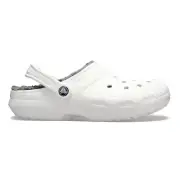 Crocs Classic Lined Clogs - White/Grey - Unisex - Genuine