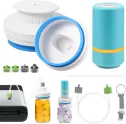 Electric Mason Jar Vacuum Sealer Kit Fits Wide & Regular Mouth Canning...