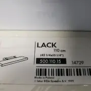 Ikea Lack Floating Wall Shelf Concealed Mounting White 43 1/4" x 10 1/4” NEW