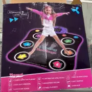 Light Up Dance Mat for Kids Electronic Music Dance Pad with LED Lights-open Box