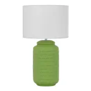 Heshi Ceramic Table Lamp, White, Green