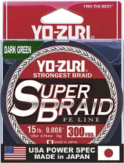 Superbraid Dark Green 300 Yards Superbraid Fishing Line