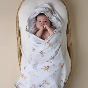 Snuggle Hunny Kittens Organic Hooded Baby Towel