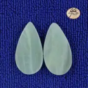 EA19543# 1 Pair Natural genuine Gemstone matched Amazonite earrings Cab