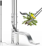 Fologtoo 304 Stainless Steel Weed Puller Tool, 55 Inch Detachable Stand Up Weed Puller and Root Remover, Heavy Duty Garden Weeder, Easy Weed Removal Without Bending for Dandelions, Crabgrass
