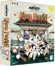 USAopoly Disney Mickey and Friends Food Fight | Quick-Rolling Family Dice Game Featuring Mickey Mouse, Donald Duck, Minnie Mouse, Goofy, and Daisey Duck | Great Kids Game & Family Board Game