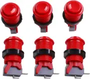 6 Pcs/Set HAPP Type Standard Arcade Push Button with Microswitch for Mame/Jamma/