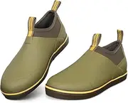 [Hunthor] Deck Shoes Waterproof Rubber Boots with Non-Slip Rain Shoes for Fishing, Boating, Gardening, Walking - for Men and Women