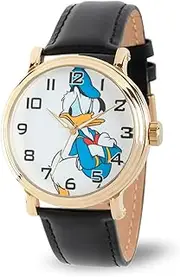 [Disney] Adult Vintage Analog Quartz Watch, Gold, Donald