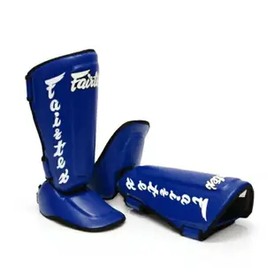 『VENUM旗艦館』M FAIRTEX ~散打MMA皮革護腳脛~ShinGuards - 藍色