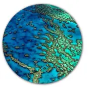 DJ Barrier Reef #1 Oceania 7" inch Slipmat Portablism Turntable Slip Mat DJ x1