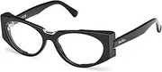 [MaxMara] MM5158 001 Shiny Black 54/16/140 Women's Frame, 001 Shiny Black, 54/16/140