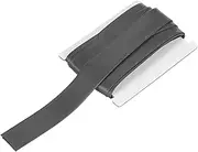 uxcell Double Fold Bias Tape for Sewing 1 Inch x 6 Yards Satin Pre-fold Continuous Binding Tape for Seaming Quilting Hemming Binding DIY Crafts, Dark Gray