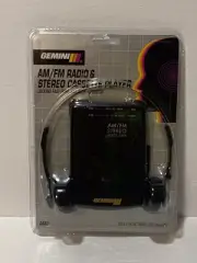 Vintage Gemini AS80 Black Portable AM/FM Stereo Cassette Player New Sealed