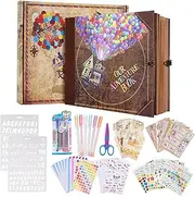 COMBIUBIU Adventure Book Photo Album 146 Pages, with Vintage Castles Our Adventure Book, 3D Embossed Cover Design, Scrapbook Album for Men, Creative Gifts