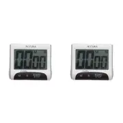 2x Davis & Waddell Accura Professional Digital Timer 99 Min 59 Seconds 8x3cm WHT