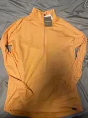 Patagonia Women’s Orange Midweight Capilene Quarter Zip Pullover Size XL $100