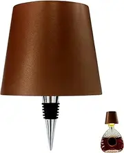 Wireless Liquor Bottle Lamp, 3 Color Wine Bottle Lights Kit Cordless Table Lamp Rechargeable LED Touch Control Dimming Desk Lamp for Bedroom, Restaurant, Bar, Office, Christmas (Brown)