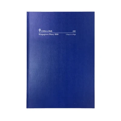 Kingsgrove Calendar Year 2026 Diary 2 Days to a Page, A5 Hard Cover - 281.P59-26