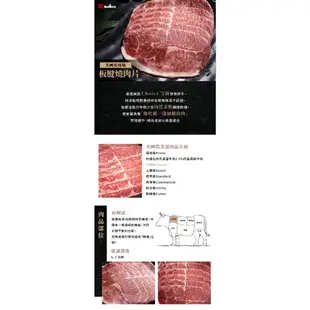 【點食衣】美國安格斯板腱燒肉片/中秋烤肉免運組合/200g±5%X10盒組/雪紋/