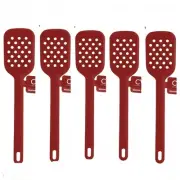 5 Silicone Slotted Turners 12” Kitchen Tools Set Durable Up To 400°F Safe Red