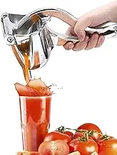 Leona Co Stainless Steel Manual Juicer, Single Press Lemon Juice Squeezer, Citrus Lemon Extractor Maker, Hand Press With Seed Filter, Handheld Lemon Lime, Pomegranates,Orange, Apple Juicer