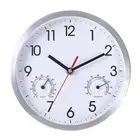 Vigorwise 8 Inch Wall Clock with Temperature & Humidity Battery Operated Alum...