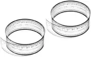 uxcell Film Flexible Ruler 100cm 0.1mm Scale with R Angle and Width Lines Clear PET Plastic Soft Folding Straight Ruler for Factory, Transparent, 2 Pcs