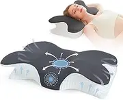 Memory Foam Pillow,Neck Support Pillow for Sleep,Comfortable Pillow, Supportive Neck Pillow,Ergonomic Orthopedic Neck Support Pillow for Side,Back and Stomach Sleepers