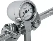 Baron Custom Bullet Billet Tachometer Clamp On Harley Softail Chopper Dyna FXR!