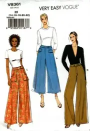 Vogue Sewing Pattern 9361 V9361 Pants Pattern Size 14-16-18-20-22 NEW