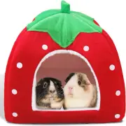 Guinea Pig Bed, Cozy Rabbit Hideout with Warm Fleece Washable Cuddle Cup Winter